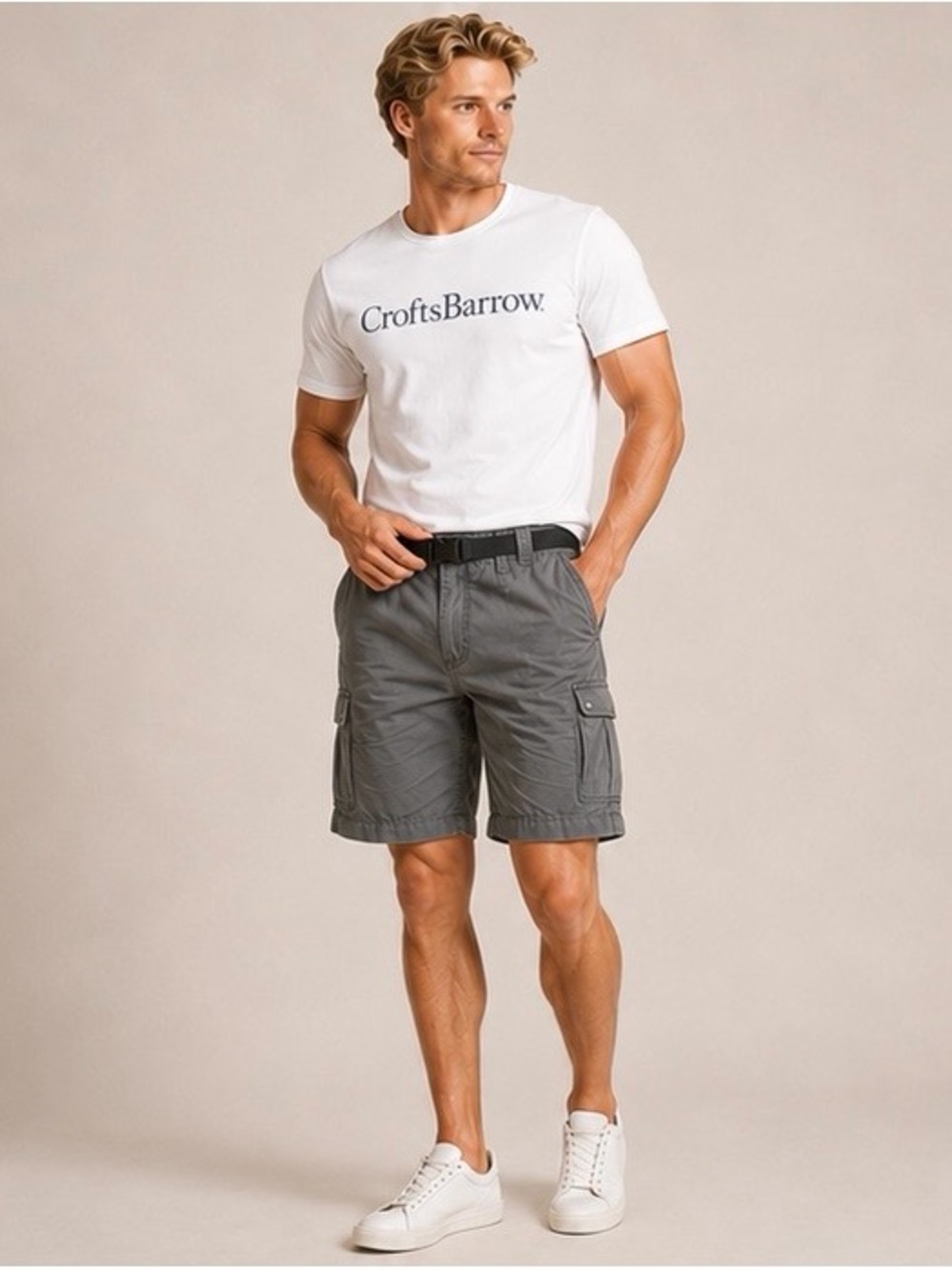 CroftsBarrow Men's Gray Cargo Shorts - Classic Summer Utility